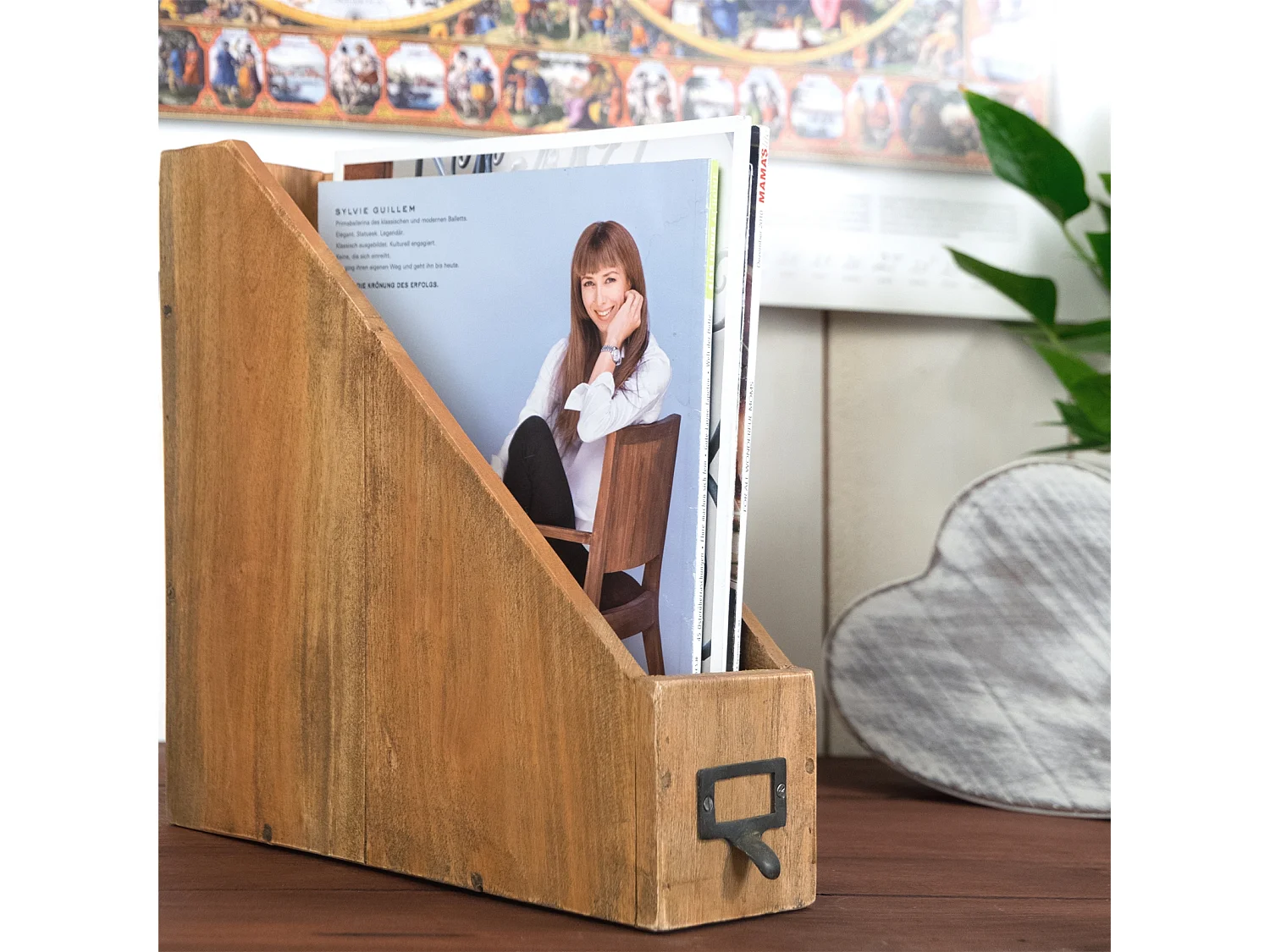 PORTE-DOCUMENTS Nota Bois de mahogany couleurs naturelles