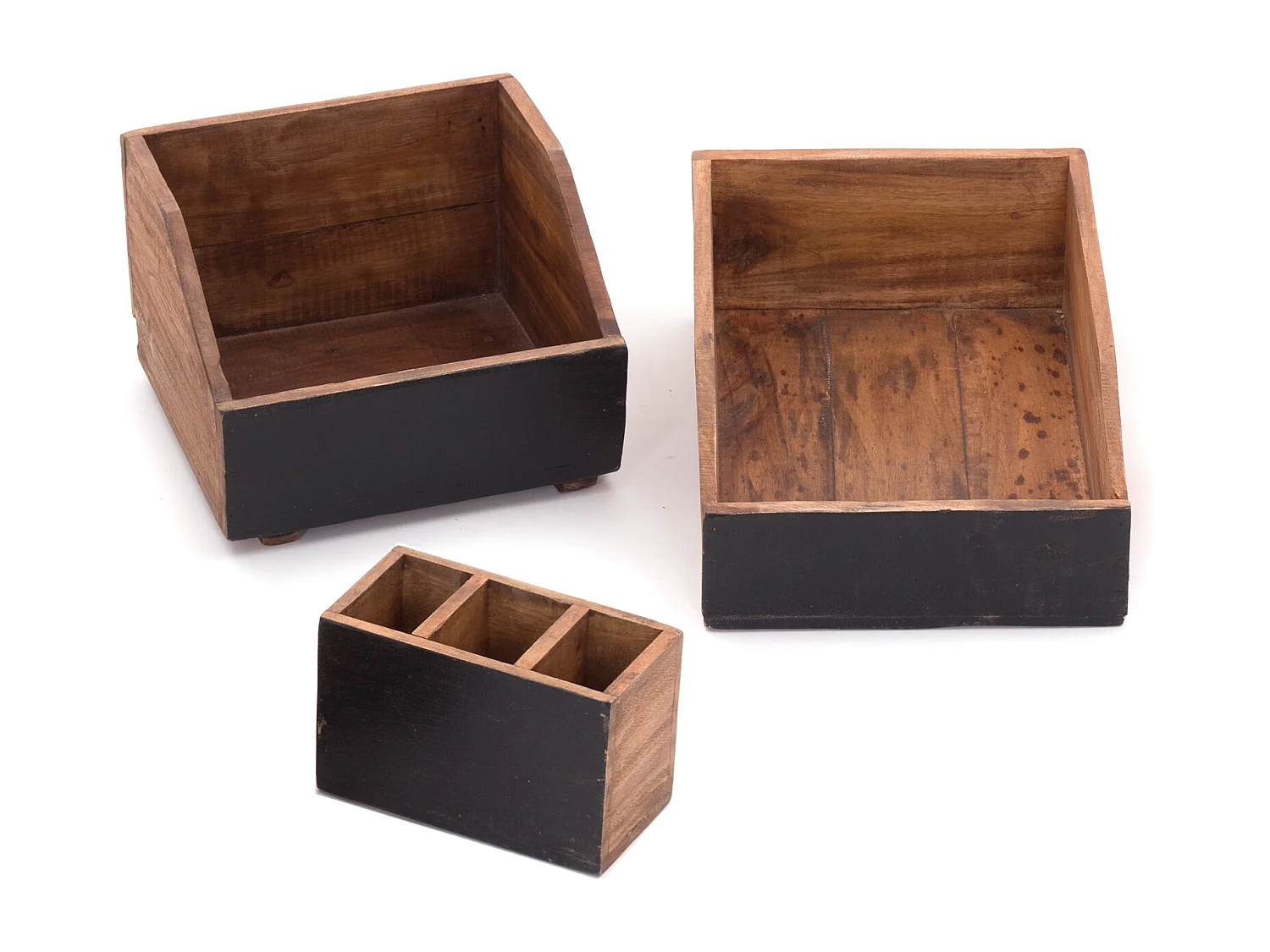 ENSEMBLE D'ORGANISATEUR Bureau 3 pièces Bois de mahogany, avec tableau écrivable 12 beschreibbar