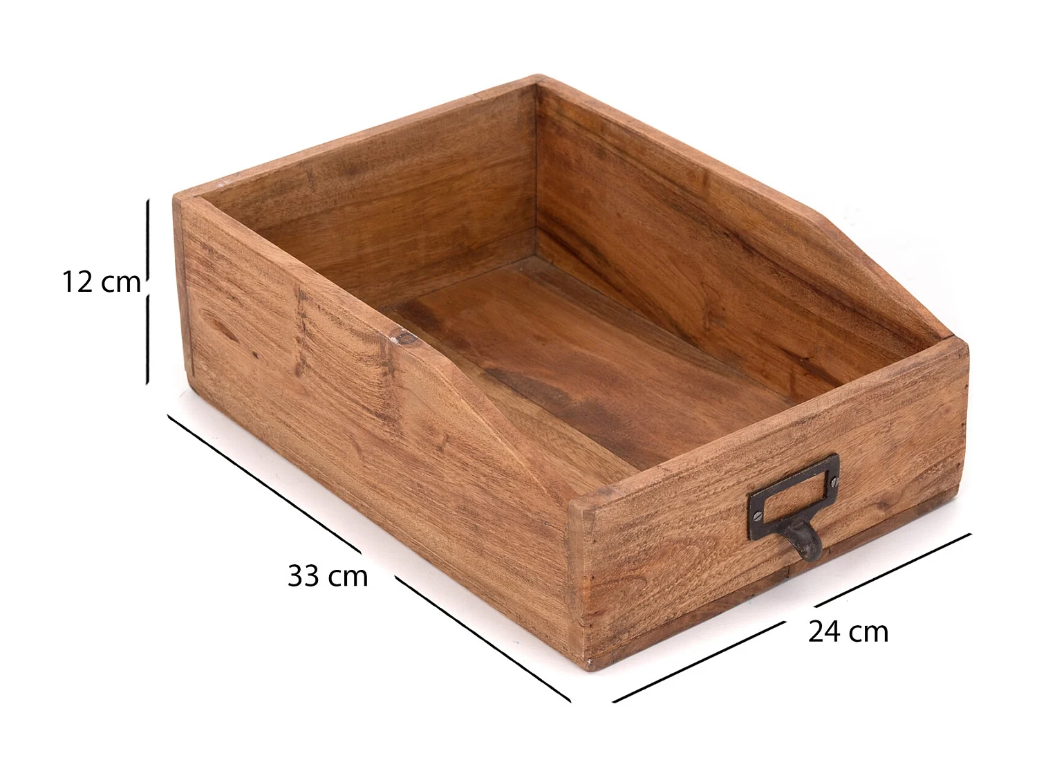 DOKUMENTENABLAGE Carta Mahagoni Holz, etikettierbarer Griff 01 natur-vintage