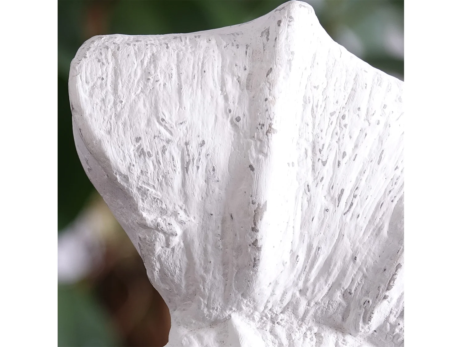 SCULPTURE Coquillage Socle en bois de mangue blanc-nature