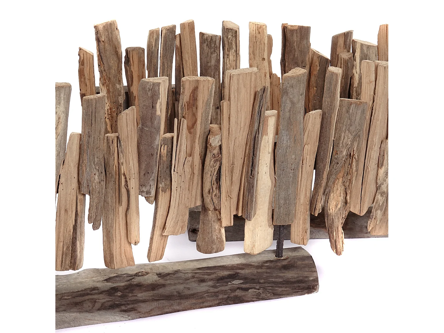 SCULPTURE Solea 80 cm, bois flotté sur socle couleurs naturelles