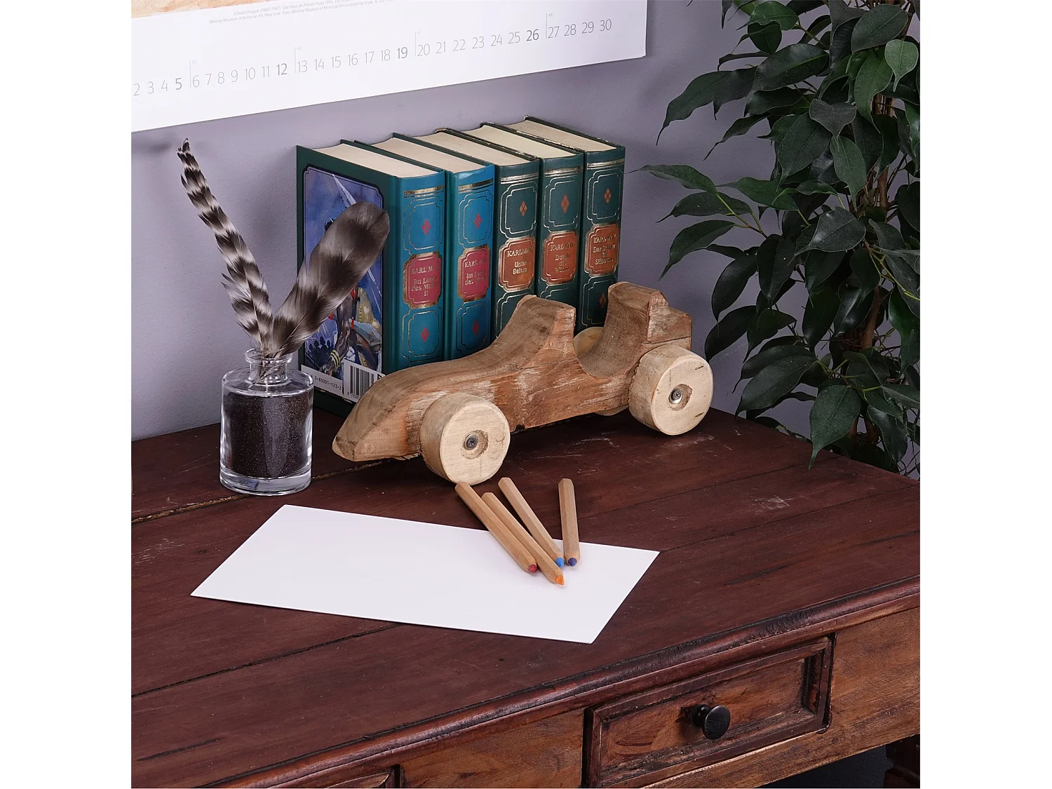 DEKO FIGUR  Speedy Mahagoni Massivholz naturfarben