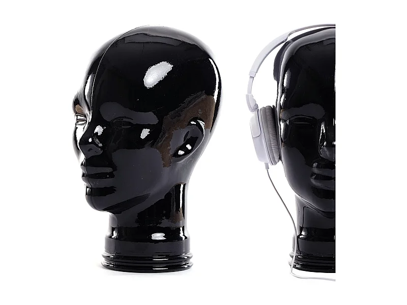 DEKOOBJEKT Dekokopf Mick Glas  schwarz