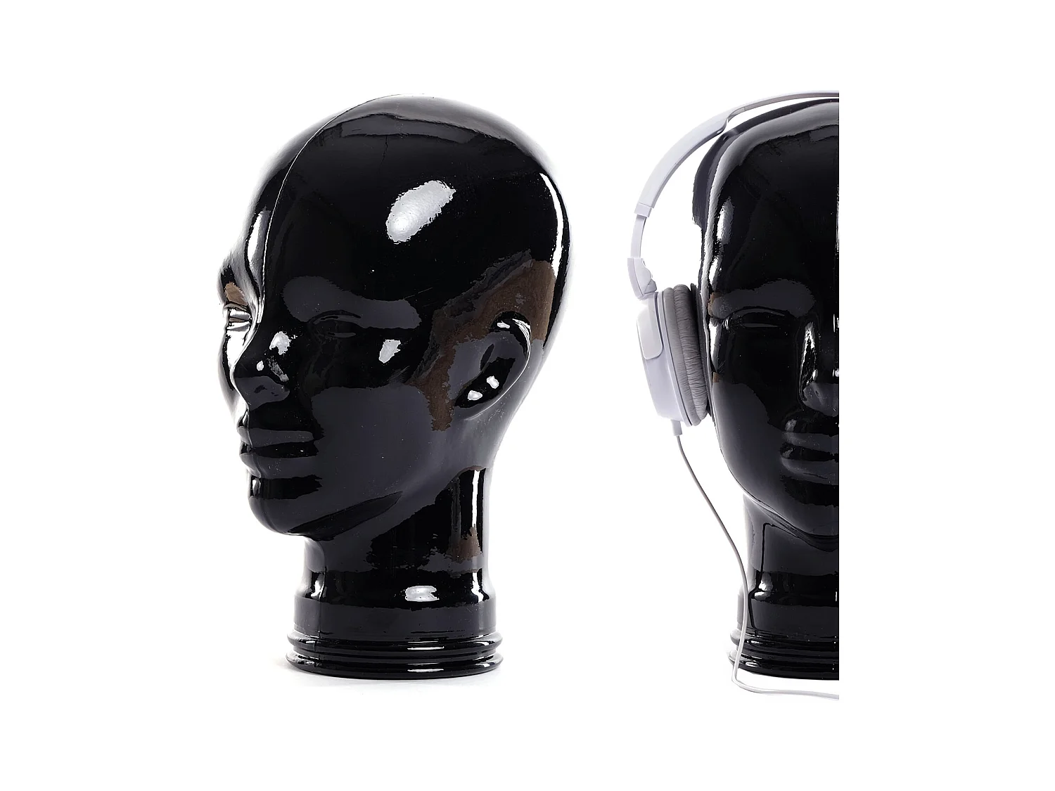 OBJET DÉCORATIF Tête de décoration Mick Verre noir
