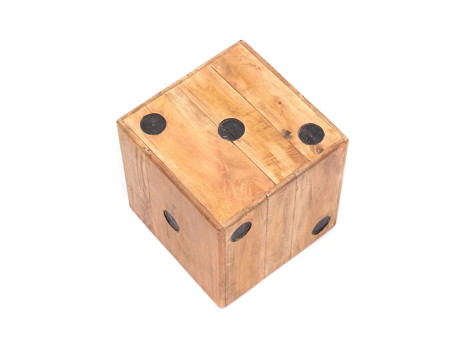 SKULPTUR WÜRFEL Game 12 Massivholz, 12cm naturfarben