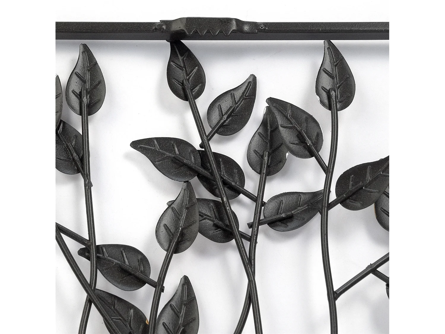 DÉCORATION MURALE Feuilles 30x30 cm, métal argent antique