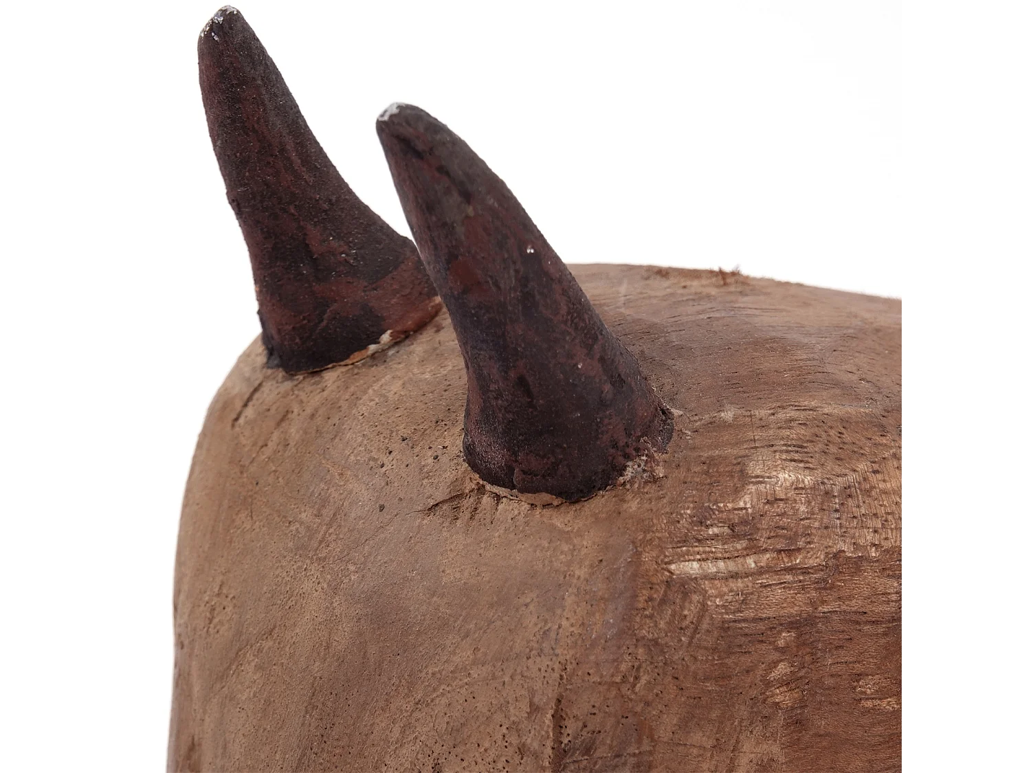 SKULPTUR Bull Mangoholz natur-schwarz