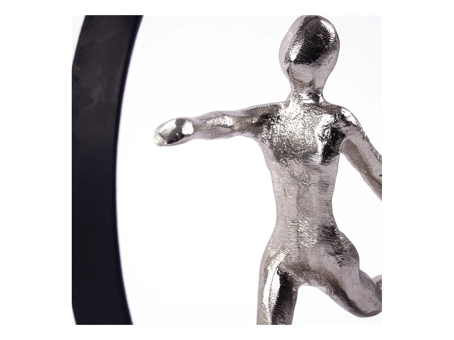 SKULPTUR Move Mangoholz, Metall silber-natur