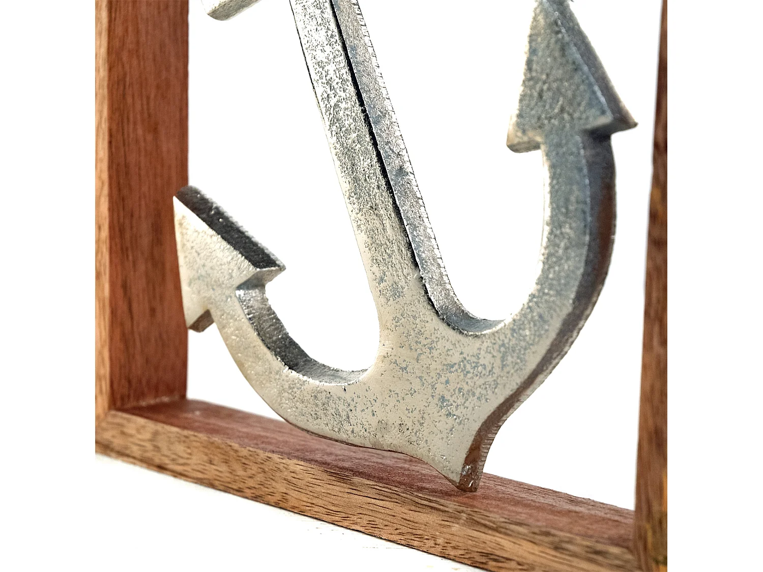 FRESQUE Variations tête Métal, bois de mangue argent-brun