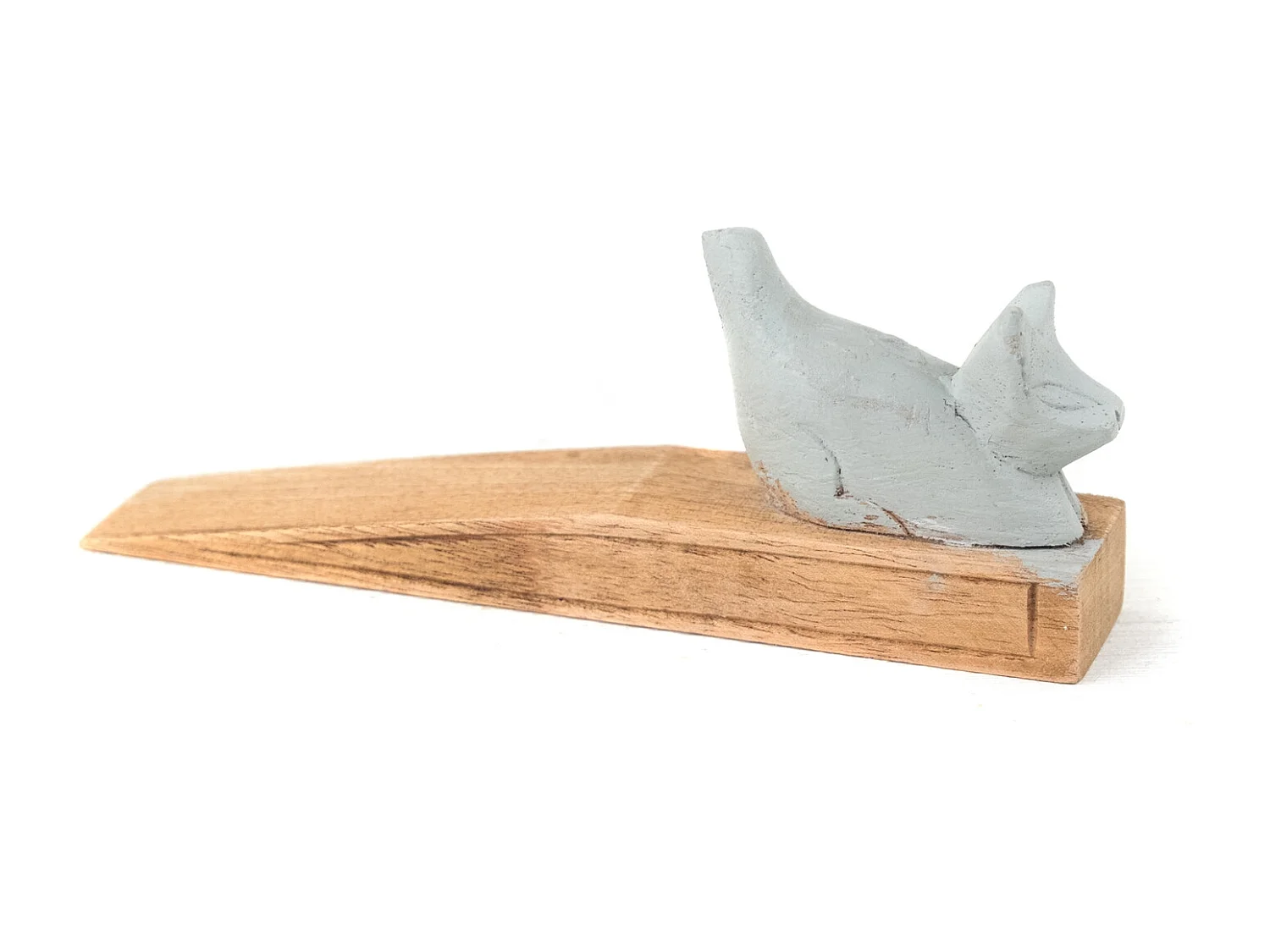 CALE-PORTE Coloré Bois de mahogany sculpté, motif animal Coloré