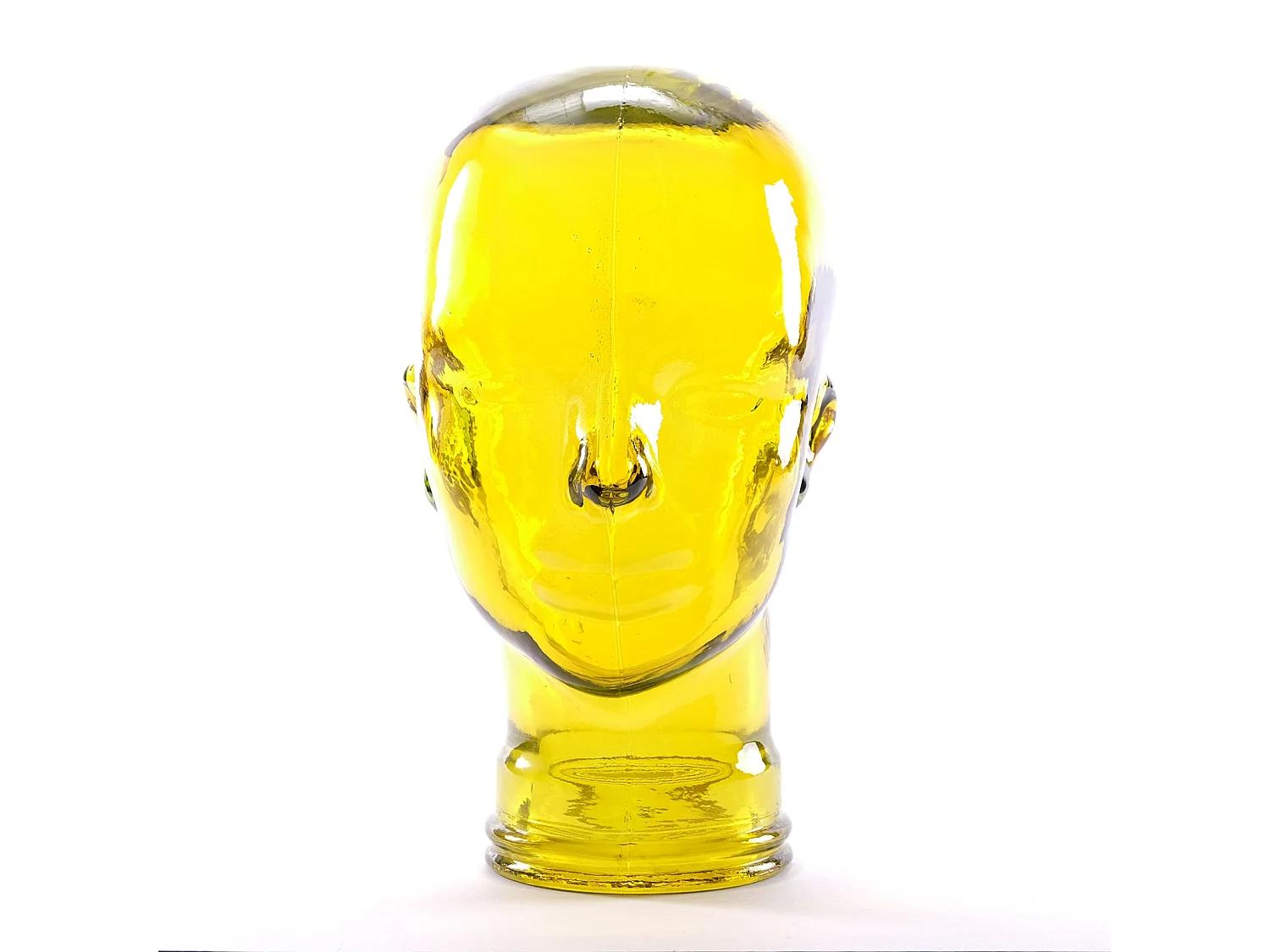 SUPPORT DE CASQUE MICK Verre gel transparent jaune
