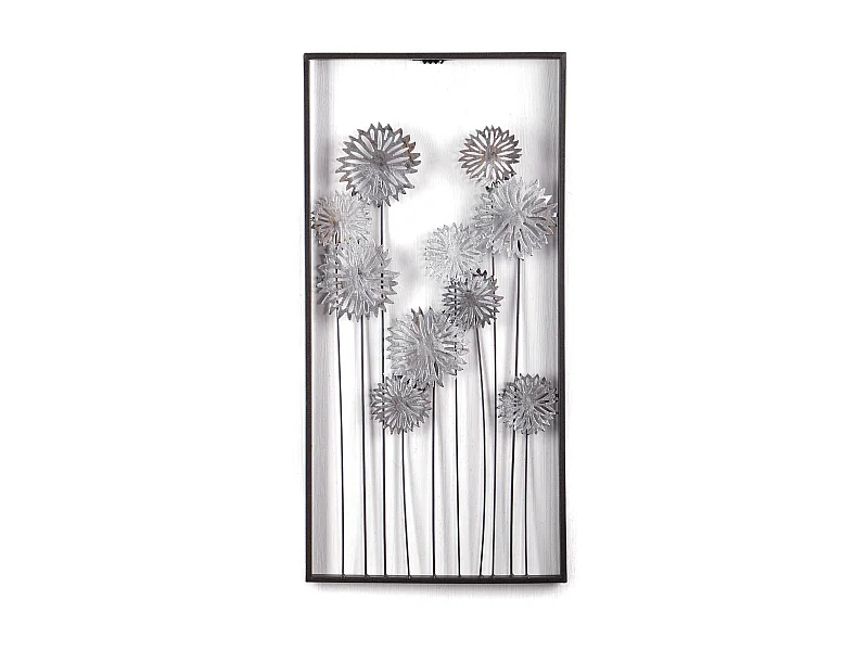 WANDDEKO PURE FLOWERS Metall silber/braun