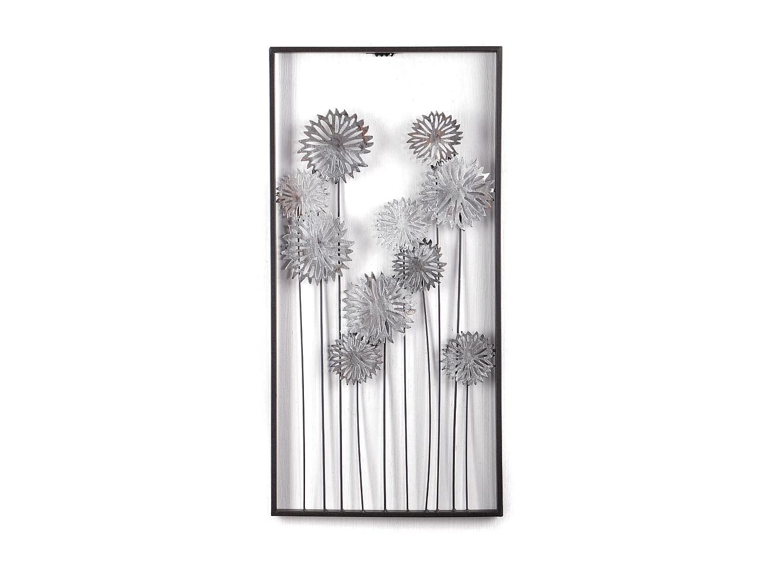 WANDDEKO PURE FLOWERS Metall silber/braun