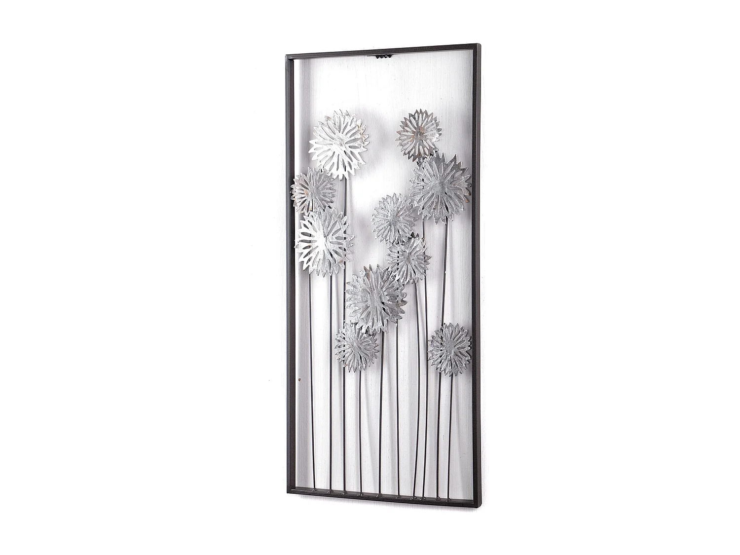 WANDDEKO PURE FLOWERS Metall silber/braun