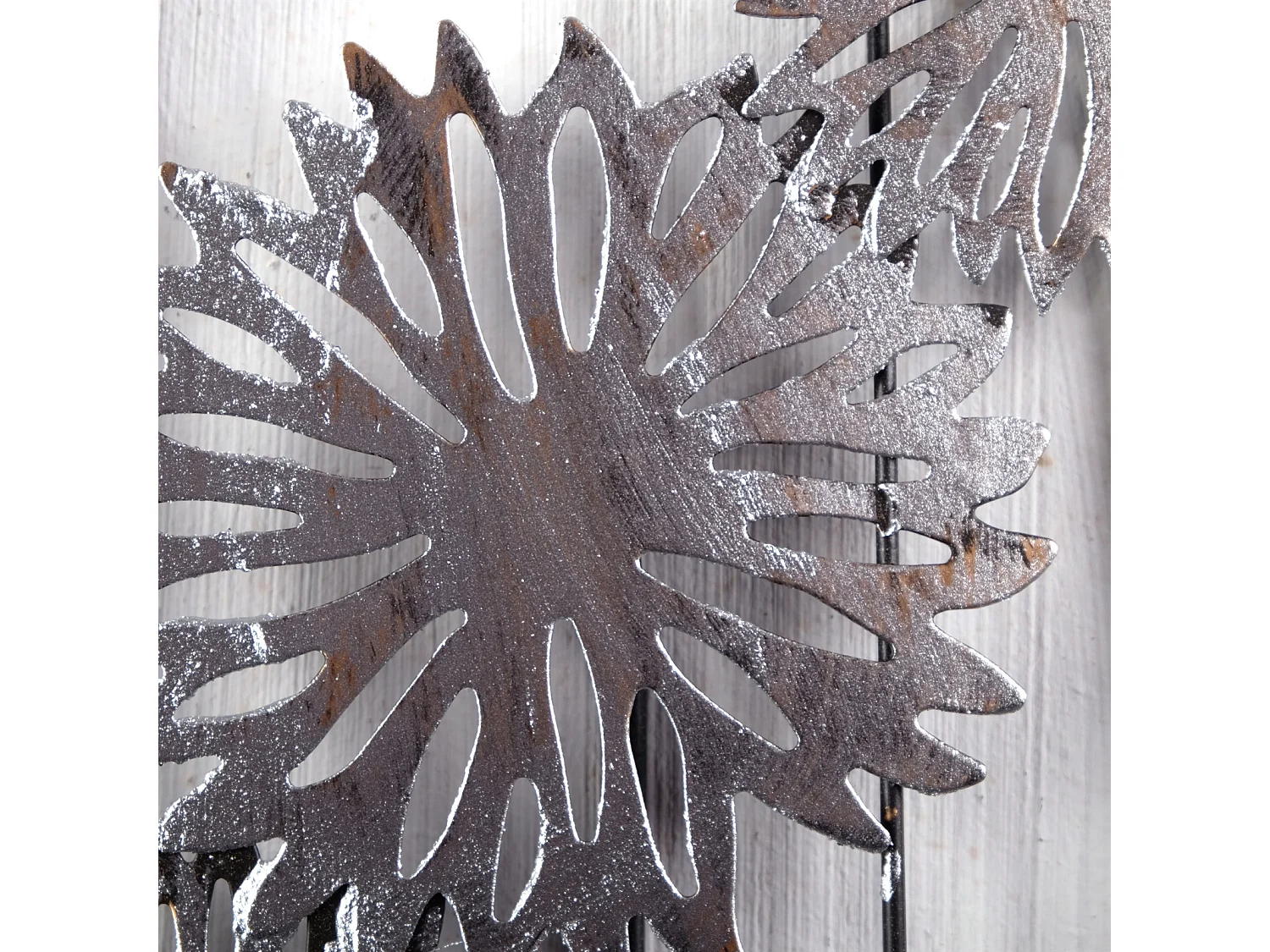 WANDDEKO PURE FLOWERS Metall silber/braun