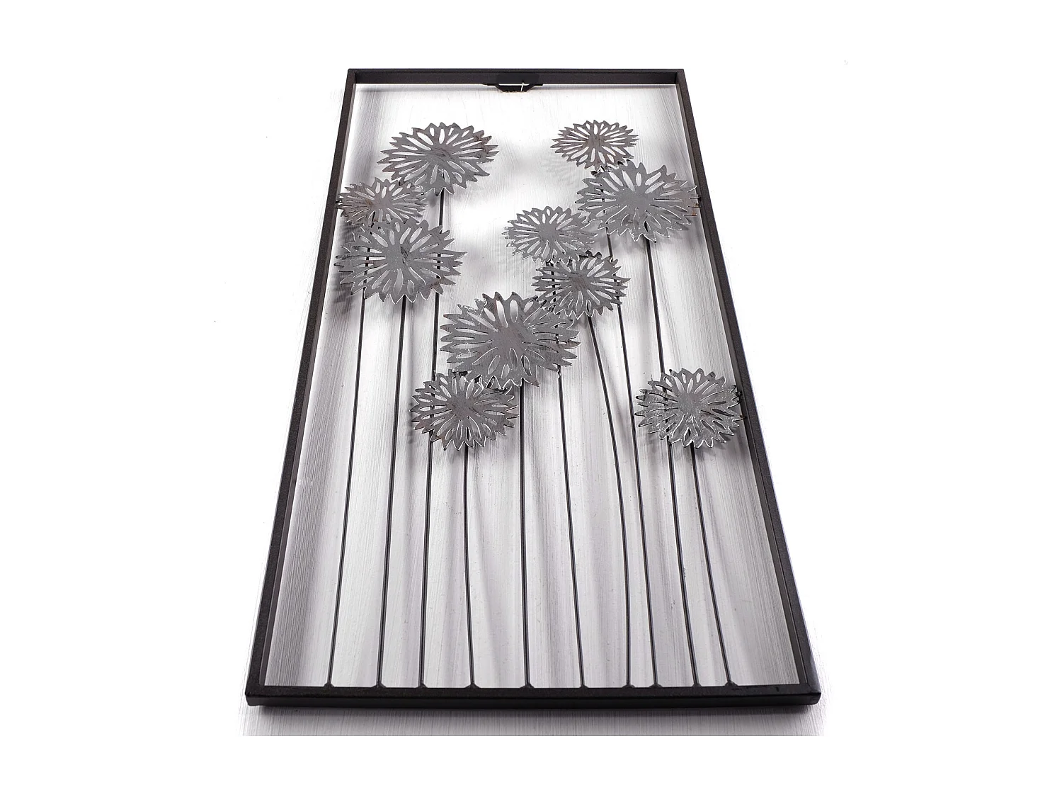 WANDDEKO PURE FLOWERS Metall silber/braun
