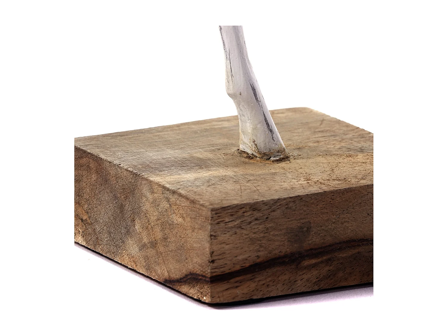 SKULPTUR BALLERINA I Mangoholz weiß-natur