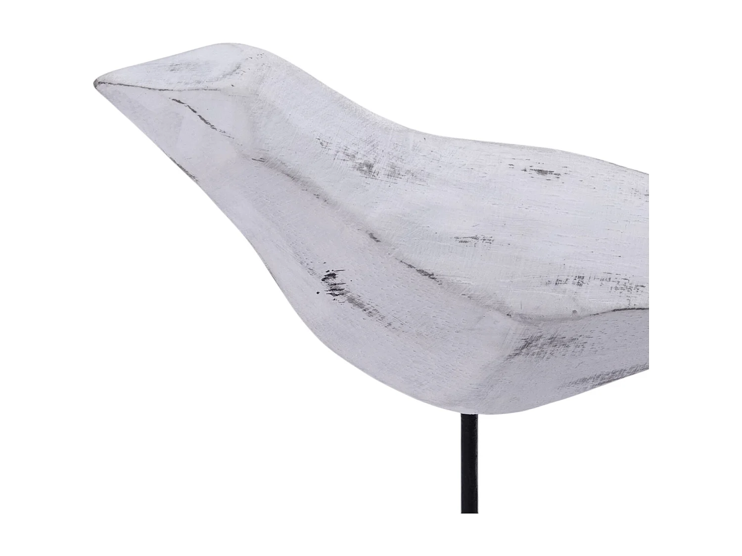 SCULPTURE Oiseau Kikki 65 Socle en bois de mangue blanc-nature