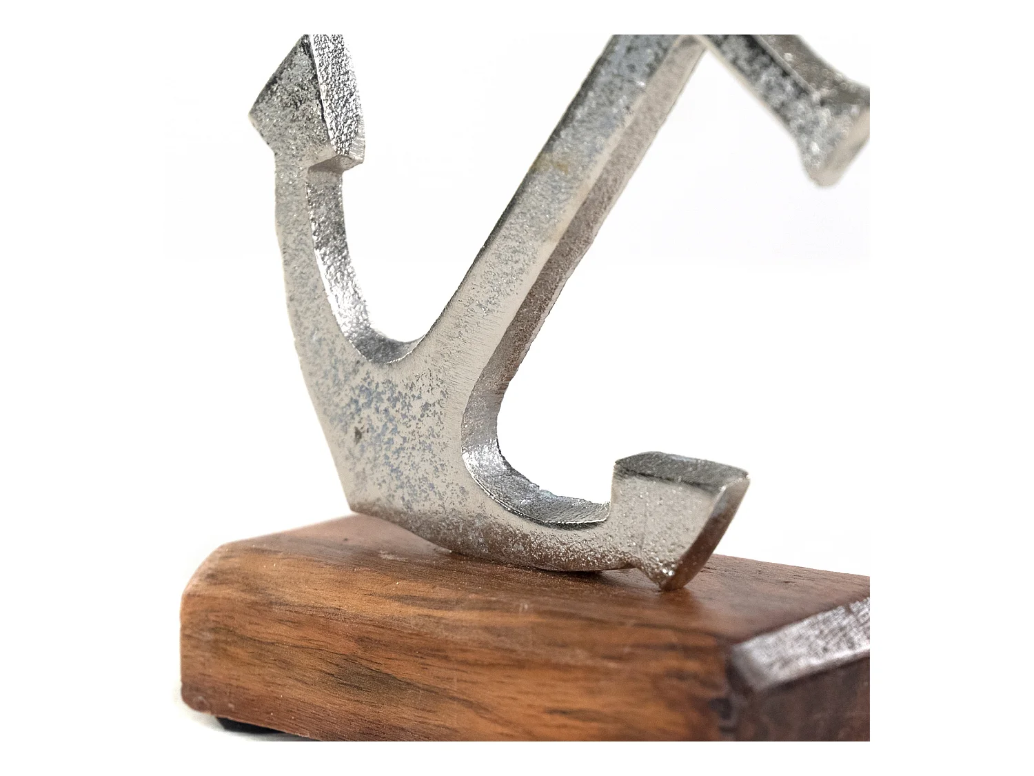 AUFSTELLER Maritim Anker  Metall, Mangoholz silber-braun
