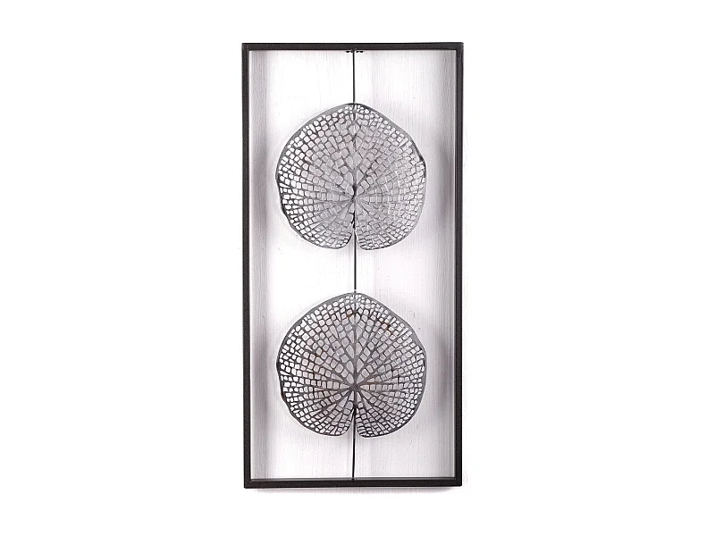 WANDBILD PURE LEAVES  Metall antik-silber