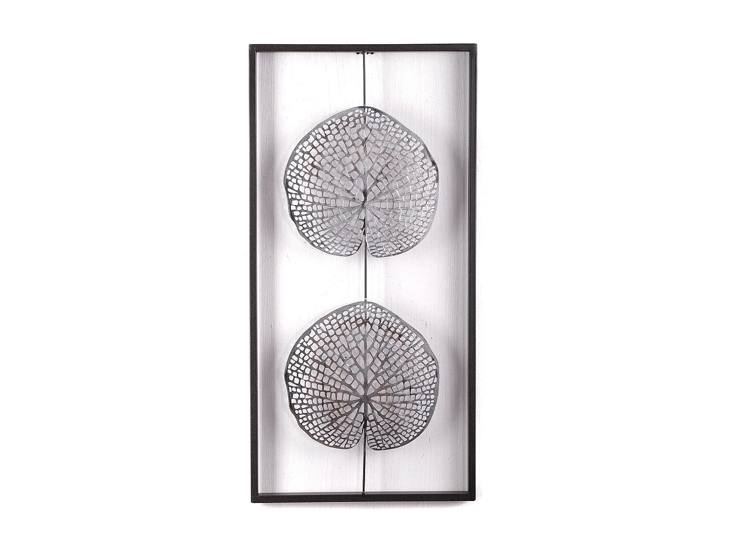 WANDBILD PURE LEAVES  Metall antik-silber