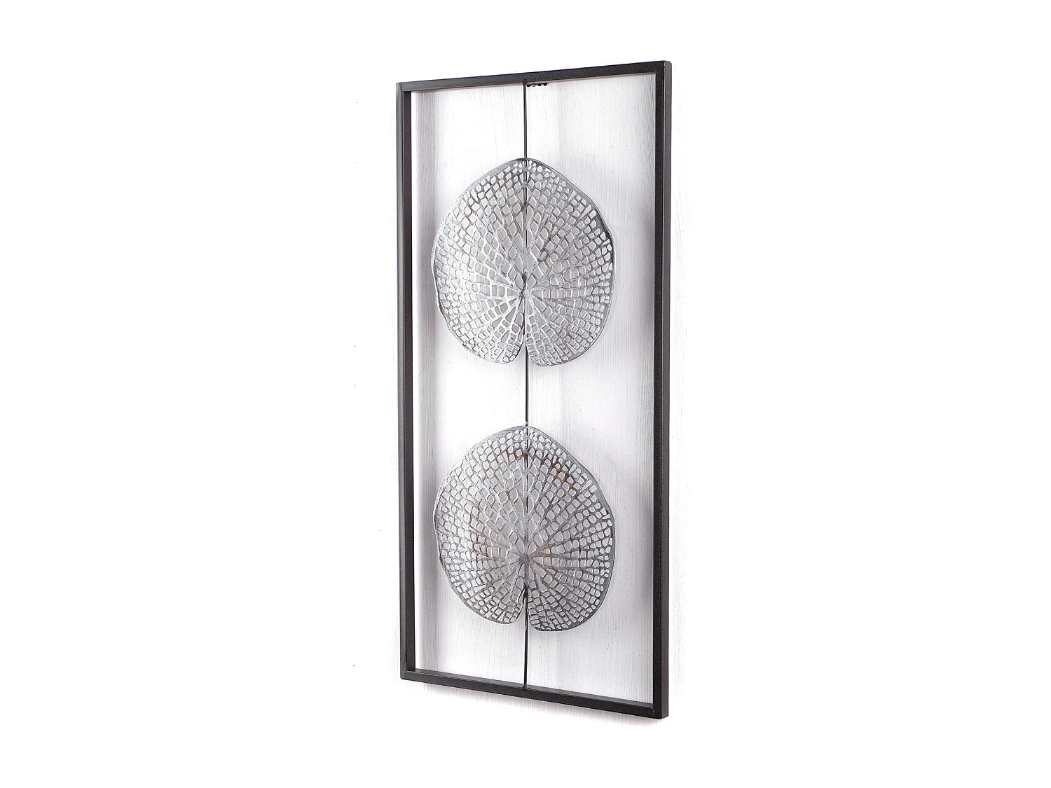 WANDBILD PURE LEAVES  Metall antik-silber