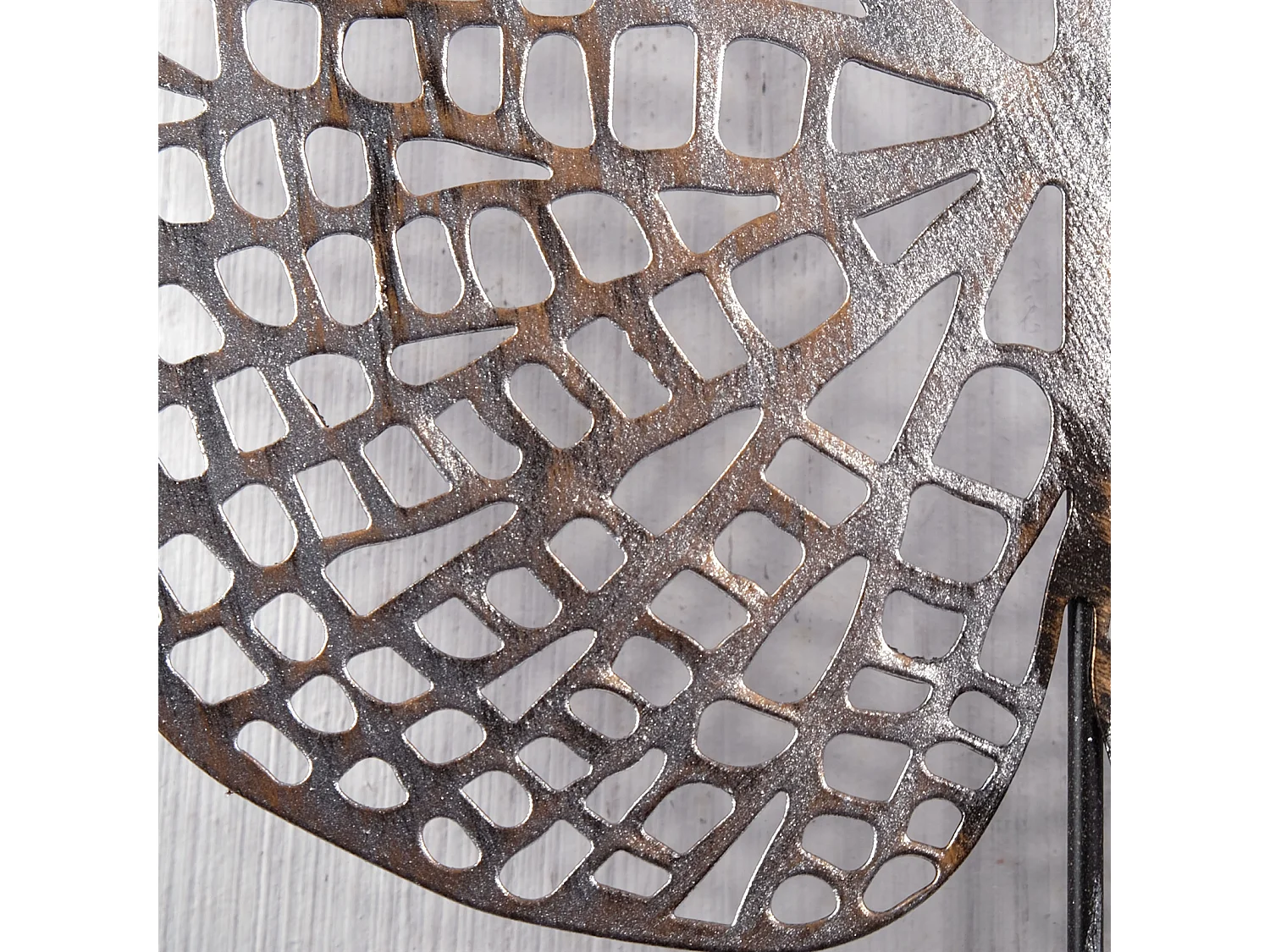 WANDBILD PURE LEAVES  Metall antik-silber