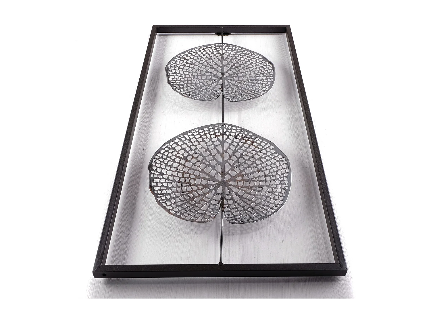 WANDBILD PURE LEAVES  Metall antik-silber