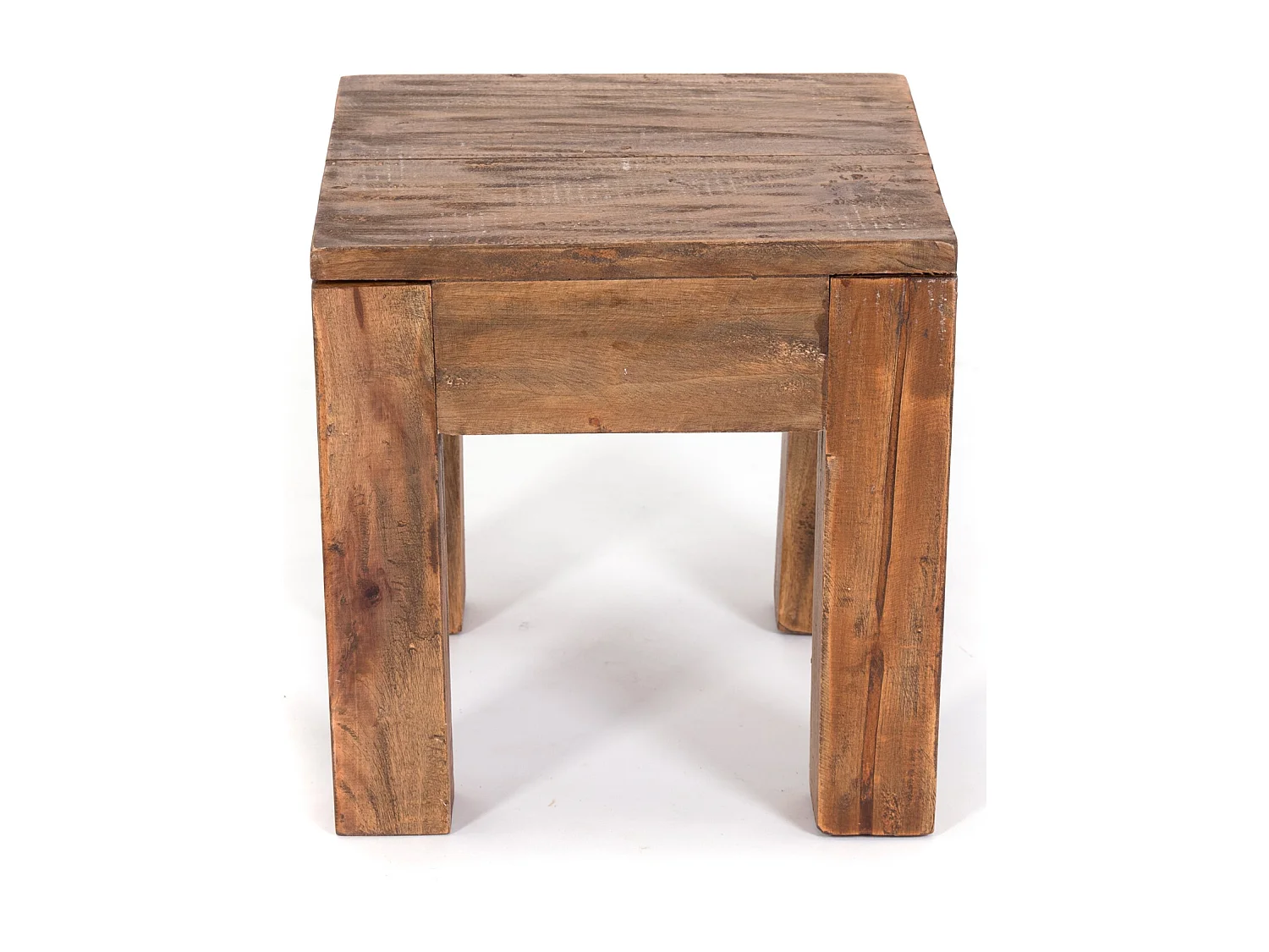 TABLE BASSE CARRE 30 Bois de recyclage massif couleurs naturelles