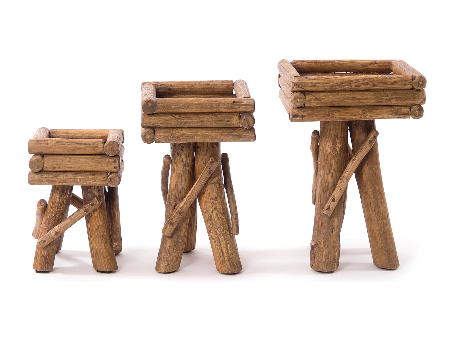 BLUMENTISCH Twist Teakholz