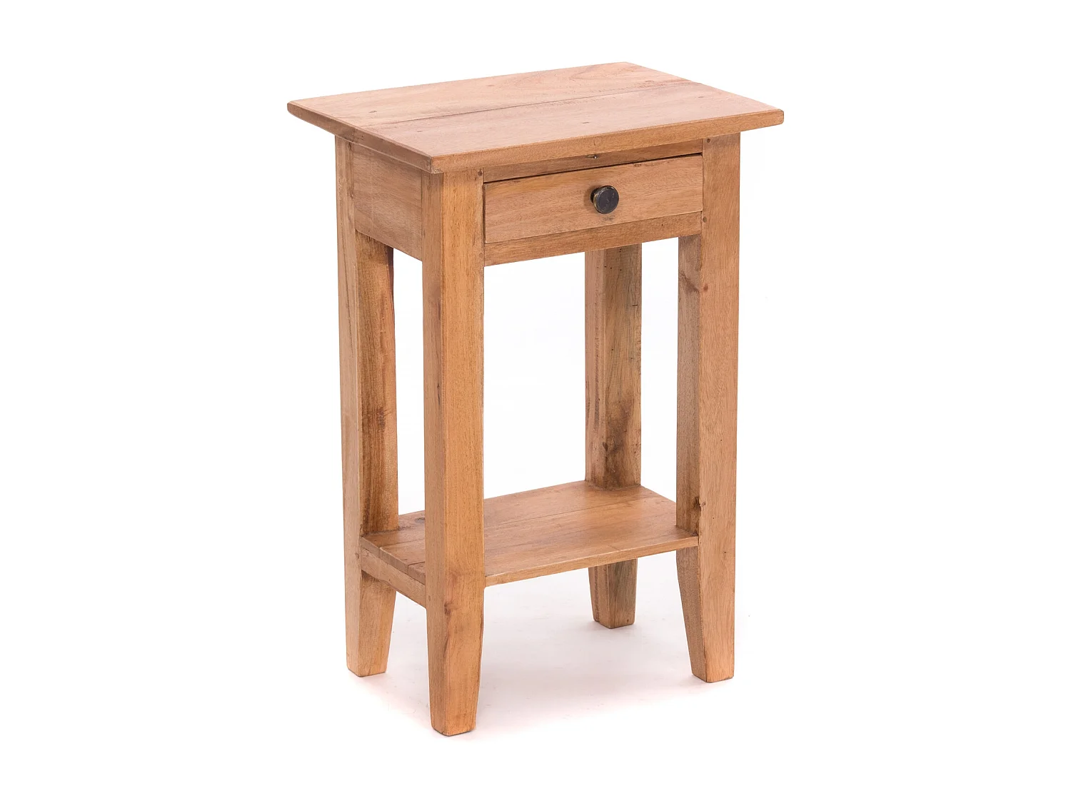 TABLE DE TÉLÉPHONE PLANTE Bois massif en acajou, avec tiroir 08 honigfarben gewachst