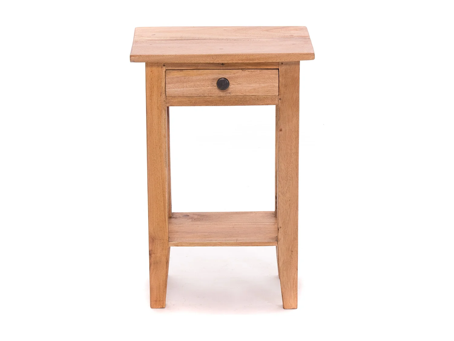 TABLE DE TÉLÉPHONE PLANTE Bois massif en acajou, avec tiroir 08 honigfarben gewachst