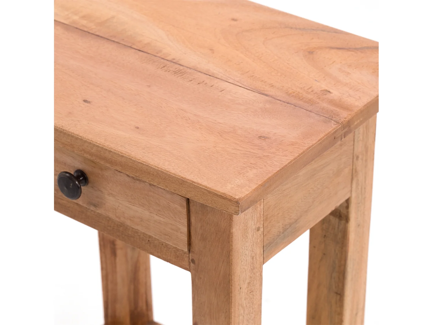 TABLE DE TÉLÉPHONE PLANTE Bois massif en acajou, avec tiroir 08 honigfarben gewachst