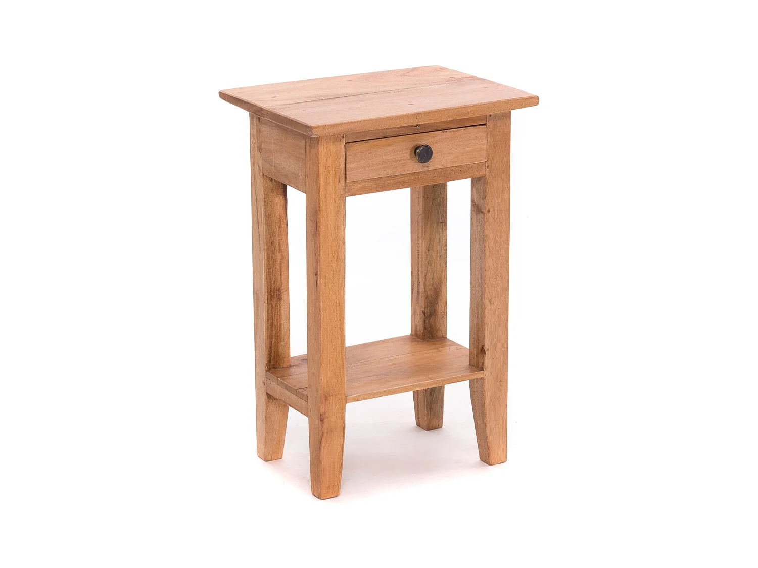 TABLE DE TÉLÉPHONE PLANTE Bois massif en acajou, avec tiroir 08 honigfarben gewachst