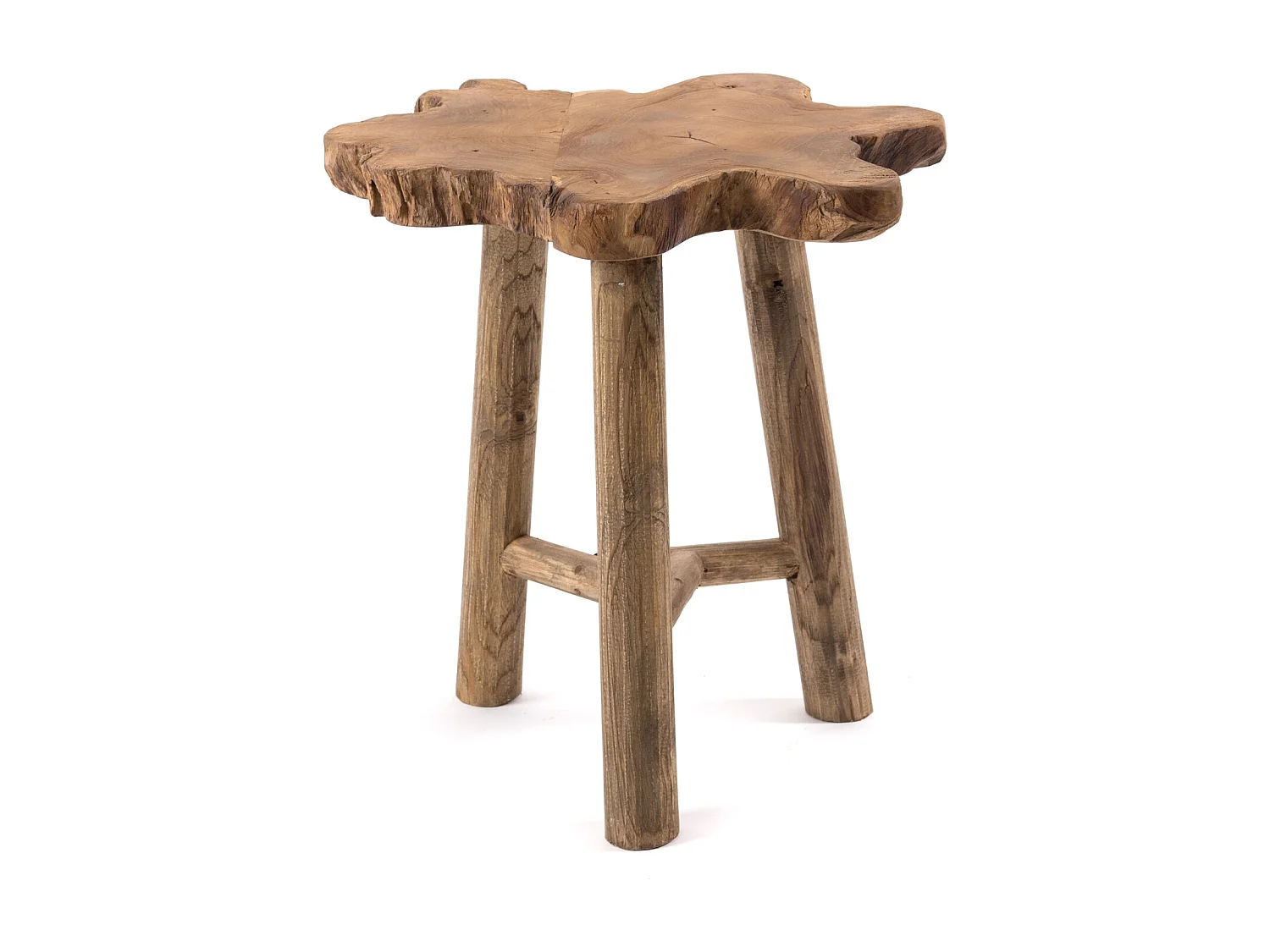 BEISTELLTISCH  Tree 50  Mahagoni Massivholz, rund naturfarben