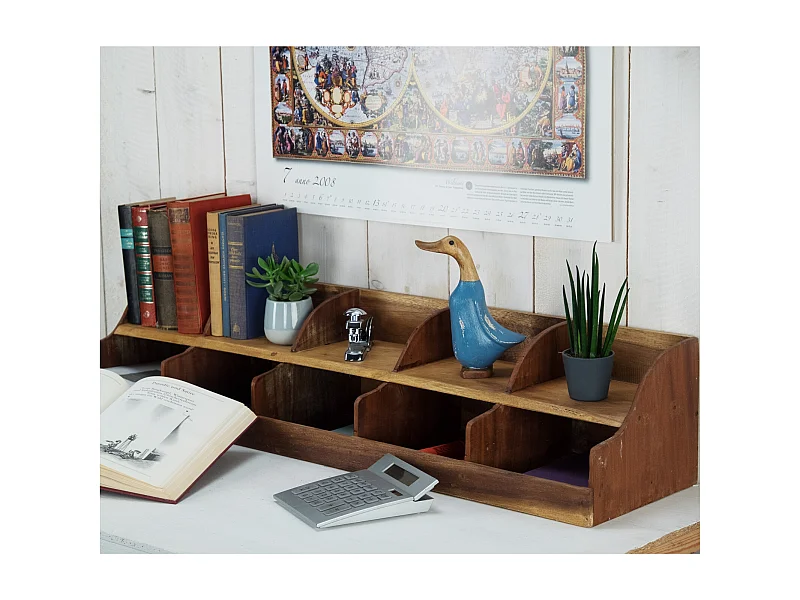 ORGANIZER  Storage 100 Mahagoni Massivholz, 10 Fächer naturfarben