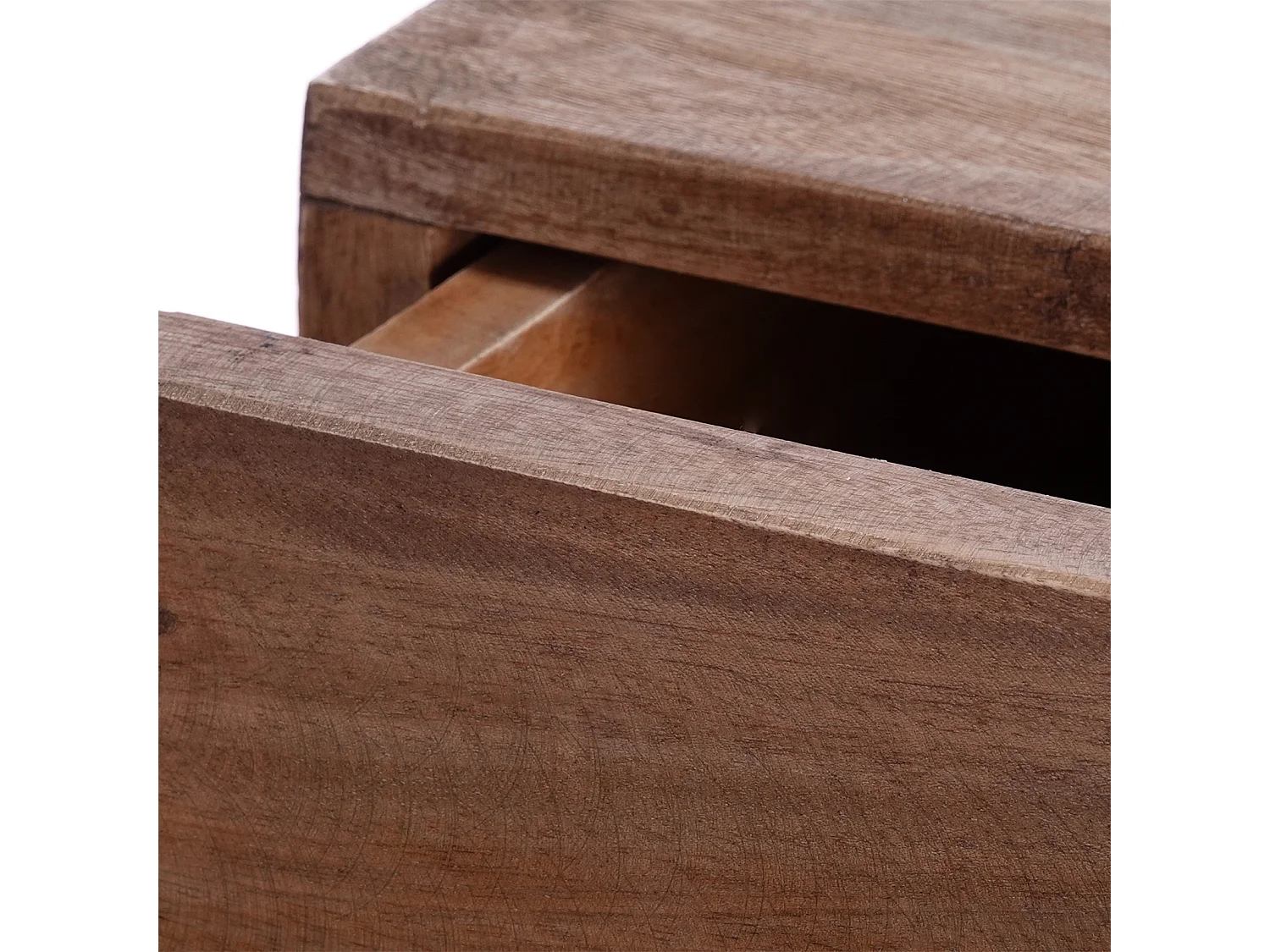 BUFFET Niveau Bois massif en acajou, 2 tiroirs couleurs naturelles