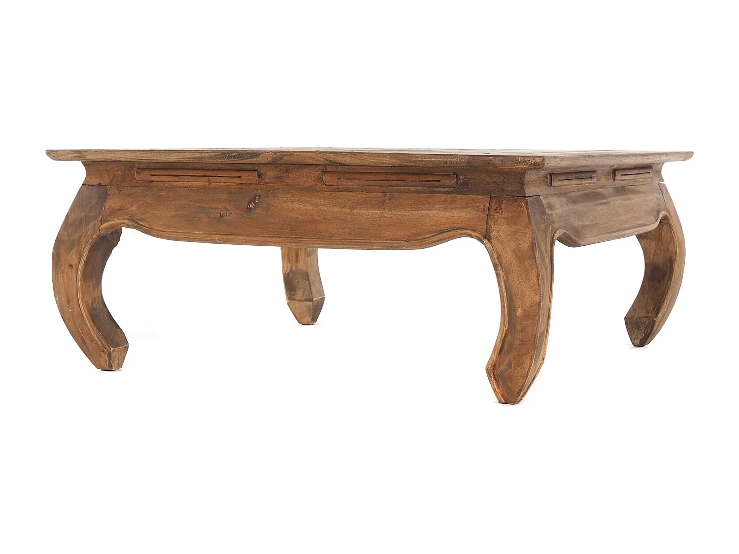 OPIUMTISCH MAHA Massivholz braun