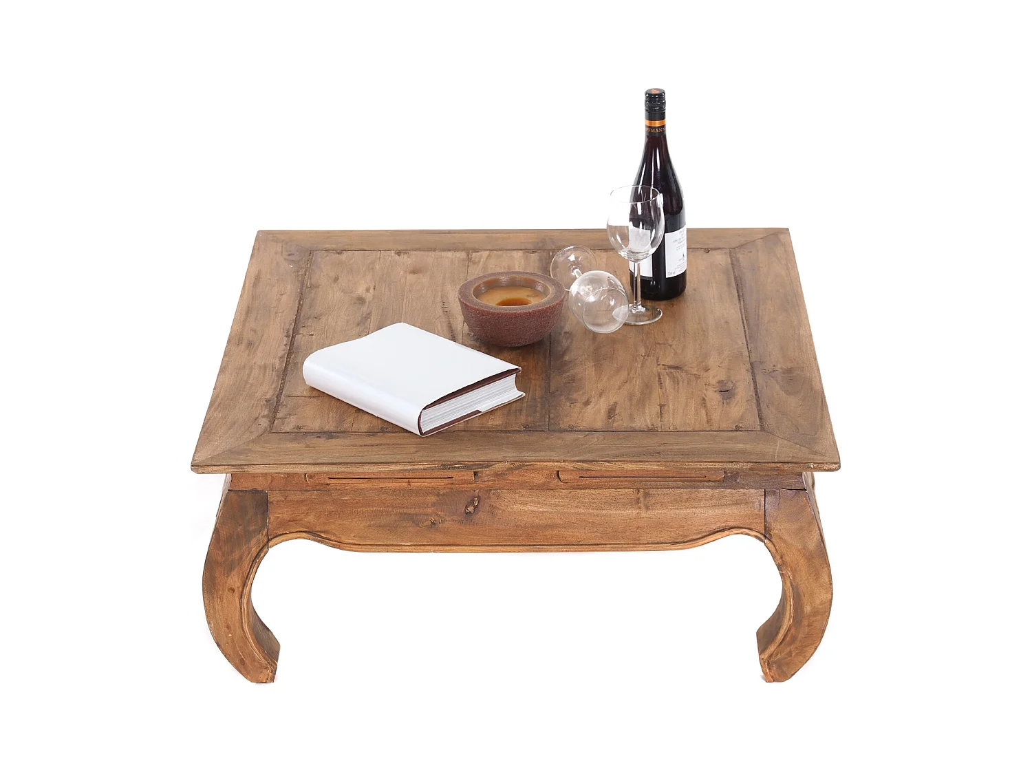 TABLE À OPIUM MAHA Bois massif marron