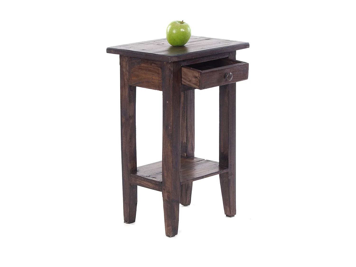 TELEFONTISCH  PLANTA Mahagoni Massivholz, mit Schublade 03 dunkelbraun