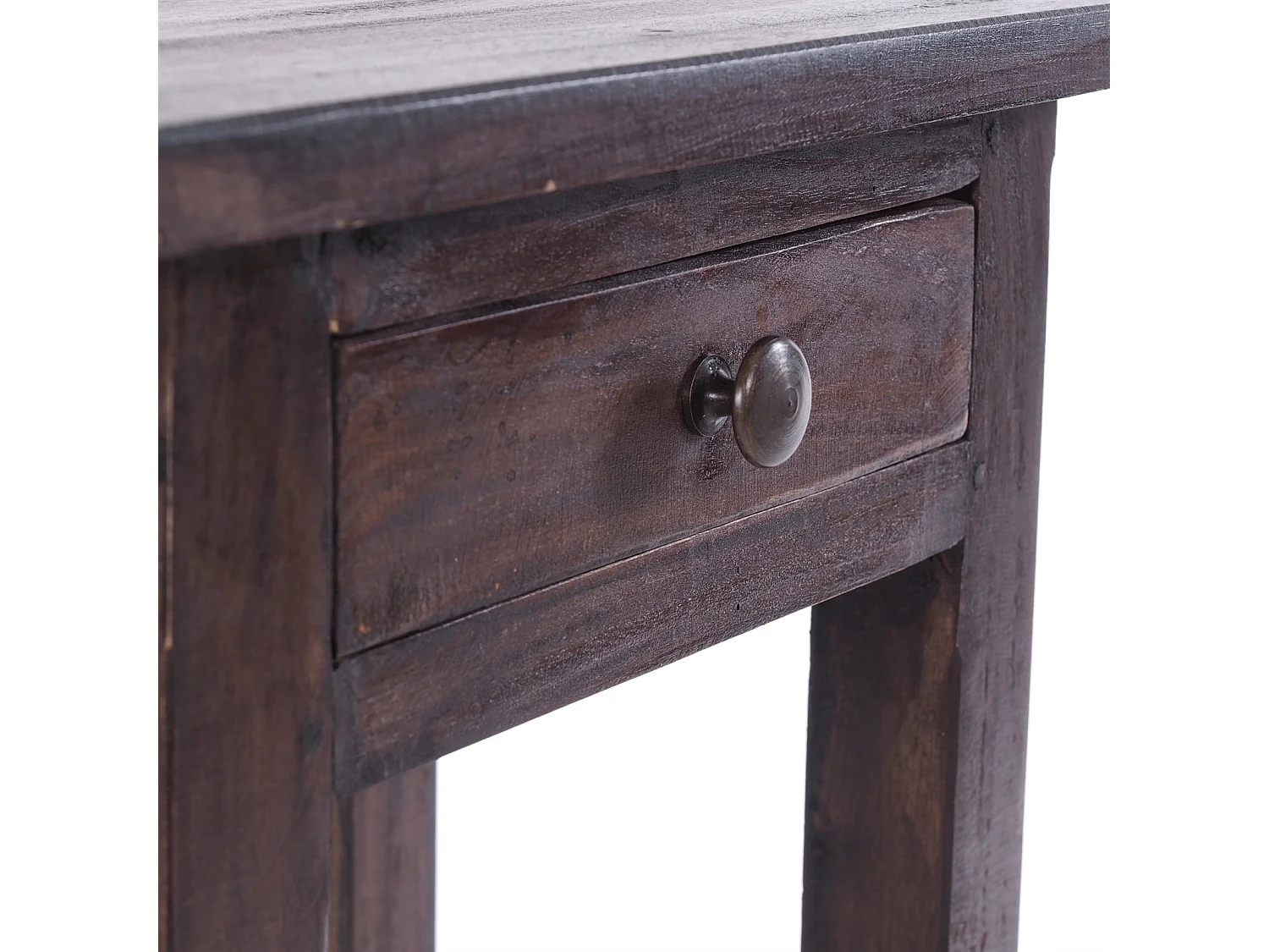 TELEFONTISCH  PLANTA Mahagoni Massivholz, mit Schublade 03 dunkelbraun