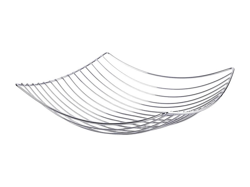 OBSTKORB PLATEAU Metall silber