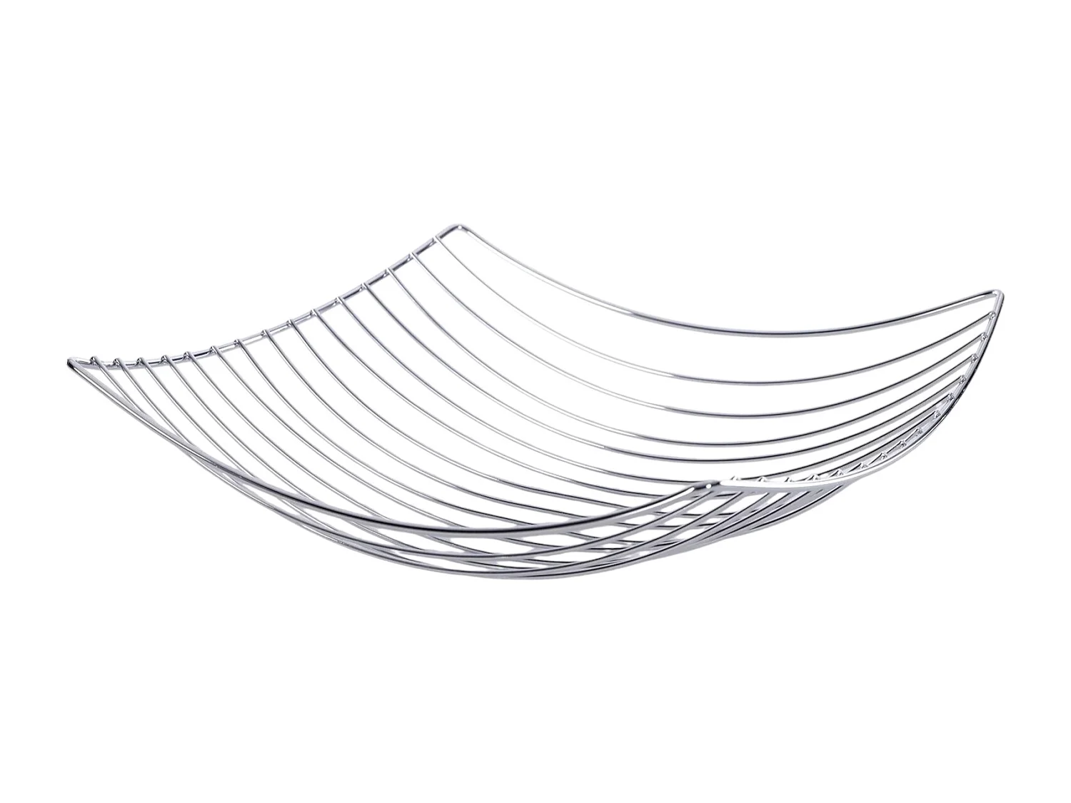 OBSTKORB PLATEAU Metall silber