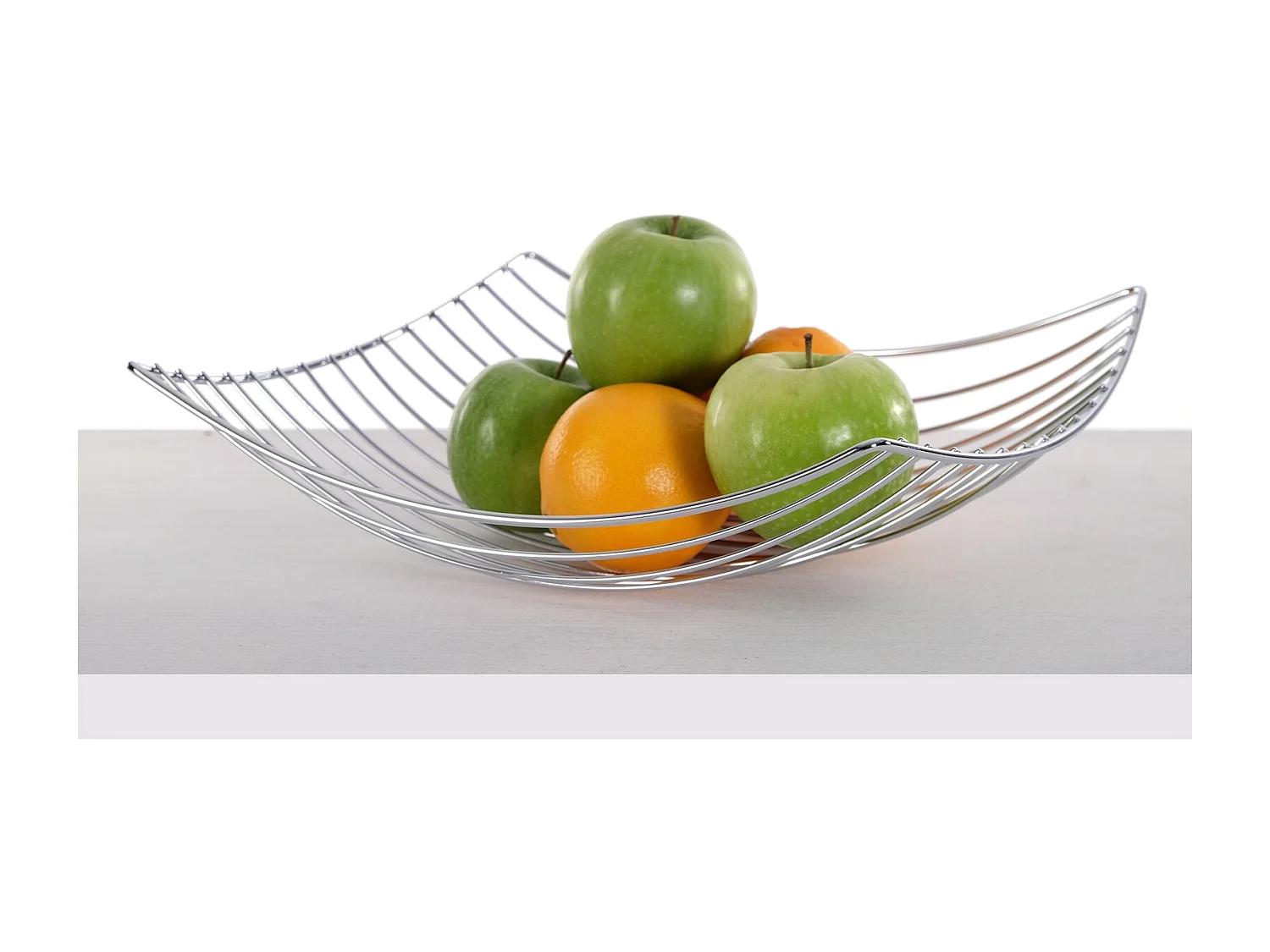 PANIER DE FRUITS PLATEAU Métal argent