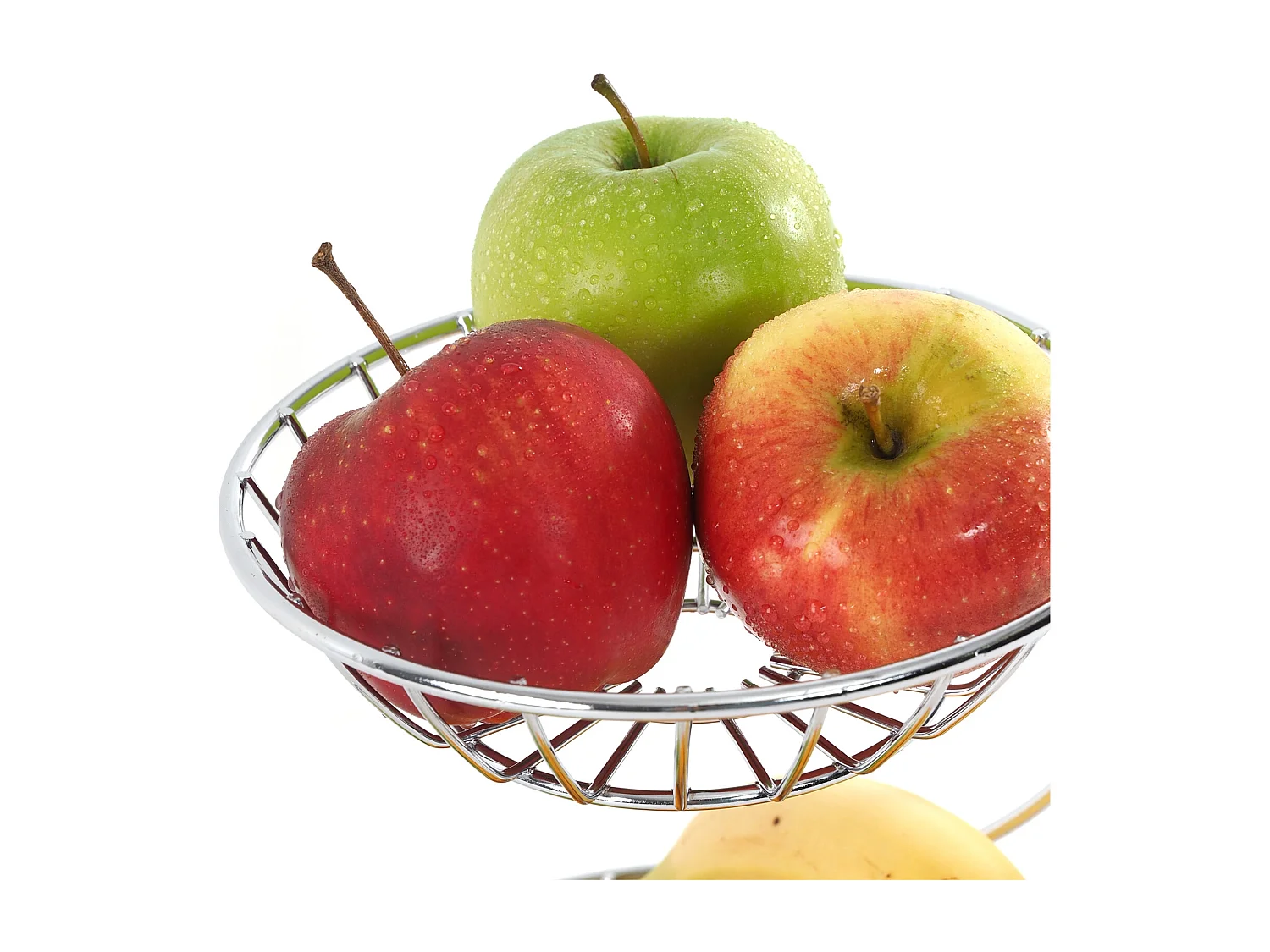 OBST-ETAGERE Stage Metall, zweistöckig silberfarben