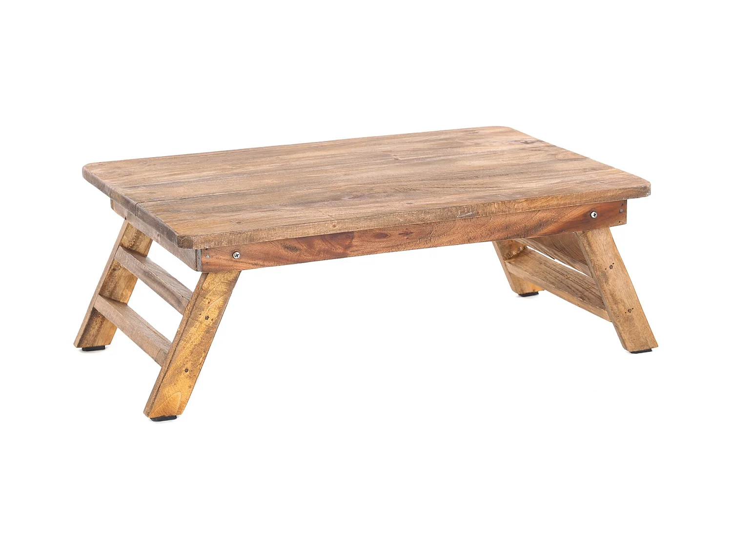 TABLETTE-TABLE PLIEZ 60x40 cm, bois massif en acajou, avec des pieds pliants 01 natur-vintage