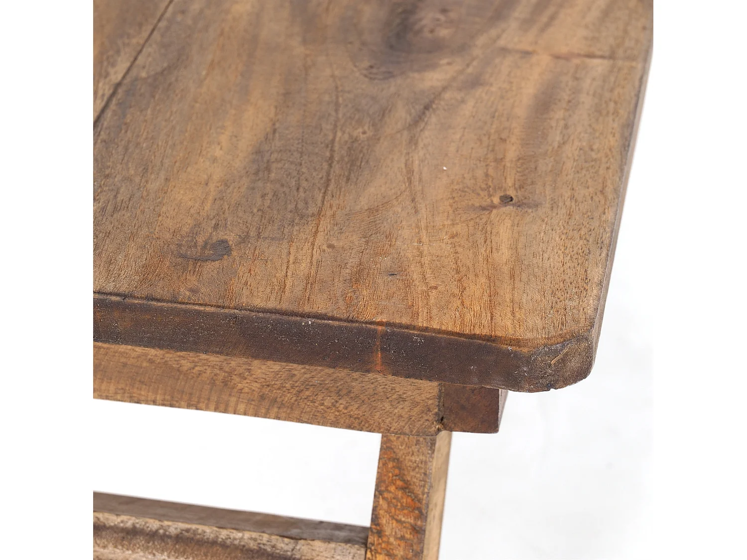 TABLETTE-TABLE PLIEZ Bois de recyclage en acajou, pieds pliables couleurs naturelles