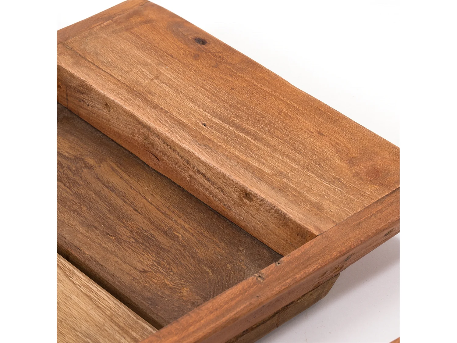 SET DE PLATEAUX EN BOIS Medina 3 pièces Bois massif en acajou, 3 tailles différentes couleurs naturelles