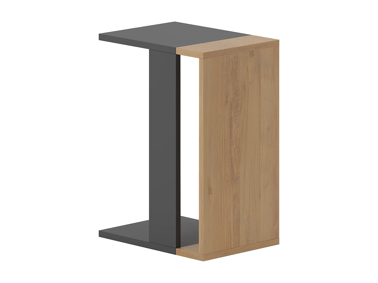 Tavolino Zetti MODELLO C rovere antracite, 30 x 40 x 57 cm