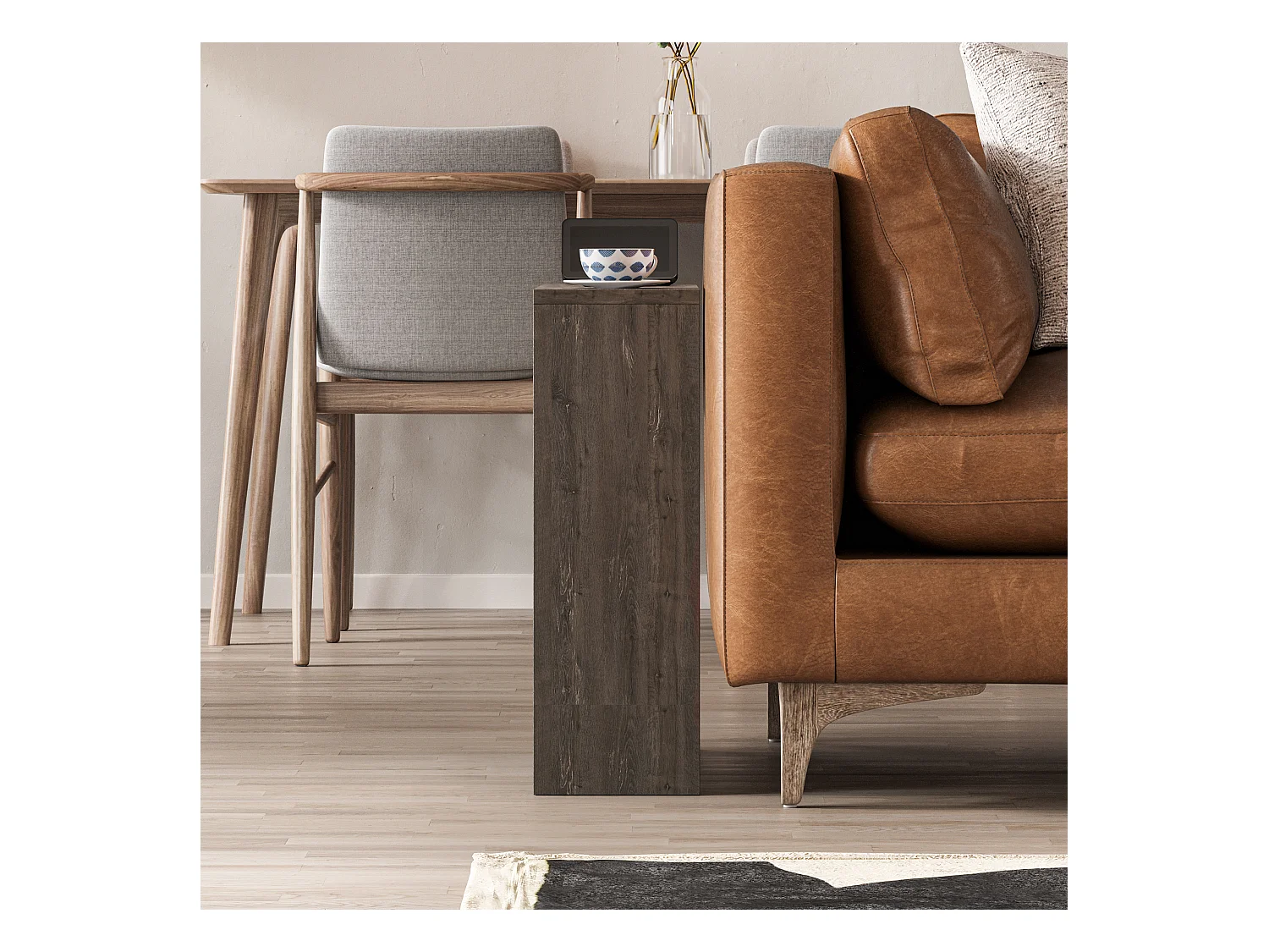 Table d'appoint SIMPI - couleur naturel clair, 55x60x20